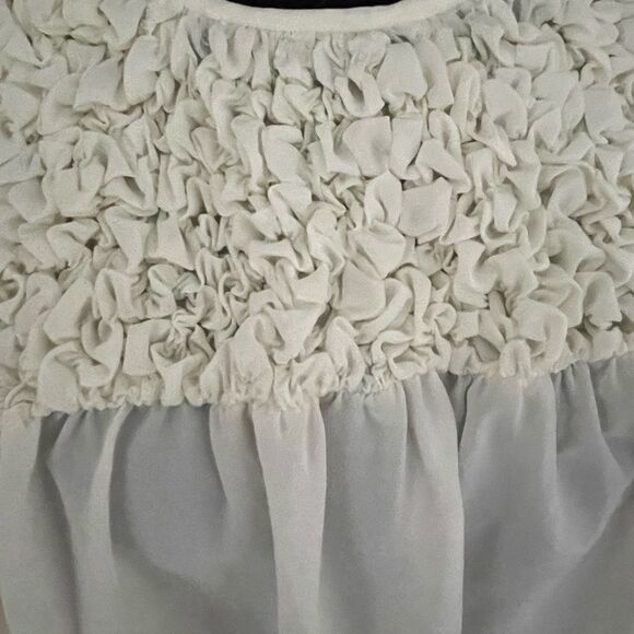 DANIEL Rainn ivory butterfly sleeved top with gathered elastic bodice, size XL - Picture 3 of 7